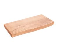 (light brown, 60 x 30 x 4 cm) vidaXL Wall Shelf Wooden Floating Shelf Display Shelf Treated Solid Wood Oak