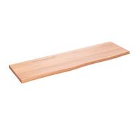 (light brown, 100 x 30 x 2 cm) vidaXL Wall Shelf Wooden Floating Shelf Display Shelf Treated Solid Wood Oak