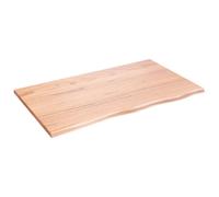(light brown, 100 x 60 x 2 cm) vidaXL Wall Shelf Wooden Floating Shelf Display Shelf Treated Solid Wood Oak