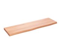 (light brown, 100 x 40 x 4 cm) vidaXL Wall Shelf Wooden Floating Shelf Display Shelf Treated Solid Wood Oak