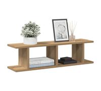 (artisan oak, 75 x 18 x 20 cm) vidaXL 2x Wall Shelf Wall-Mounted Shelf Hanging Floating Shelf Engineered Wood