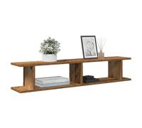 Wall Shelves 2pc Floating Old Wood 105x18x20 cm Engineered Wood Display Storage