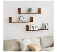Wall Shelves Wall Storage Shelf Floating Shelf 3 pcs Engineered Wood vidaXL