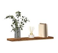 Wall Shelves 4pc Engineered Wood Old Wood Finish 40x20x1.5cm Floating Set Decor