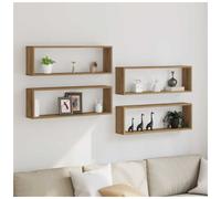vidaXL Wall Shelves 4 pcs Artisian Oak 80 x 15 x 26 cm Engineered Wood