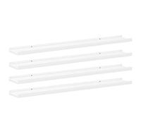 vidaXL 4x Wall Shelves White 100x9x3 cm Hanging Display Racks Furniture Home