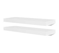 Floating Wall Shelves 4pcs White MDF 60x20x3.8cm Invisible Mounting Display Set