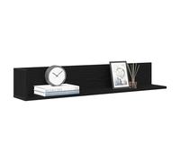 vidaXL Wall Shelves 2 pcs Black 100x16.5x16.5 cm Engineered Wood