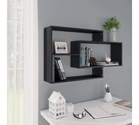 Vidaxl Wall Shelf Black 104X20X58.5 Cm Engineered Wood