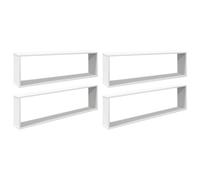 (old wood, 100 x 15 x 30 cm/ 4 pcs) vidaXL Wall Shelves Floating Rack Display Shelf Bookshelf Engineered Wood