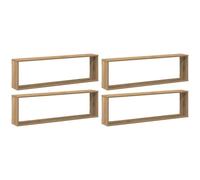 vidaXL Wall Cube Shelves 2 pcs Artisan Oak 100x15x30 cm Engineered Wood