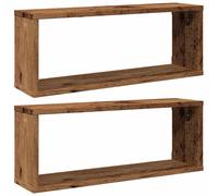 (old wood, 6 pcs) vidaXL Wall Shelves Floating Rack Display Shelf Bookshelf Engineered Wood