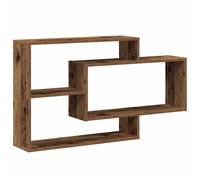 vidaXL Wall Shelf Old Wood 104x20x58.5 cm Engineered Wood