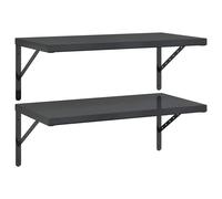 Wall Shelves Floating Shelf Storage Display Shelf 2 pcs Stainless Steel vidaXL