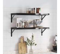 Wall Shelves Floating Shelf Wall Storage Shelf 2 pcs Stainless Steel vidaXL