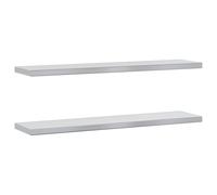 Wall Shelves Floating Shelf Wall Storage Shelf 2 pcs Stainless Steel vidaXL