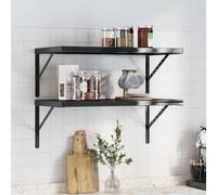 Wall Shelves Floating Shelf Wall Storage Shelf 2 pcs Stainless Steel vidaXL