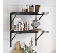 Wall Shelves Floating Shelf Wall Storage Shelf 2 pcs Stainless Steel vidaXL