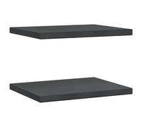 vidaXL Wall Shelves 2 pcs 50x40x3 cm Silver Stainless Steel
