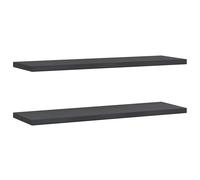 (black, 100 x 30 x 3 cm) vidaXL Wall Shelves Floating Shelf Wall Storage Shelf 2 pcs Stainless Steel
