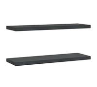 (black, 75 x 23.5 x 3 cm) vidaXL Wall Shelves Floating Shelf Wall Storage Shelf 2 pcs Stainless Steel