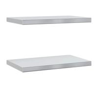 (black, 50 x 30 x 3 cm) vidaXL Wall Shelves Floating Shelf Wall Storage Shelf 2 pcs Stainless Steel