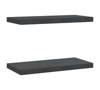 (black, 50 x 23.5 x 3 cm) vidaXL Wall Shelves Floating Shelf Wall Storage Shelf 2 pcs Stainless Steel