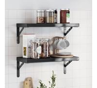 Wall Shelves Floating Shelf Wall Storage Shelf 2 pcs Stainless Steel vidaXL