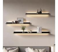 Wall Shelves Floating Shelves,Display Shelf With Built-in Illuminated LED Light,1pcs,Can Hold A Lot Of Things Objects Are Not Easy To Fall(Size:100x23cm,Color:Black 1 pcs)
