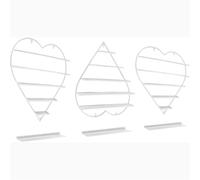 Wall Shelves for Nail Polish Metal Display Racks for Cosmetics Lipstick & Perfume 5-Tier Capacity for 350 Bottles (White)