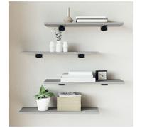 vidaXL Wall Shelves Floating Shelf Wall Rack 4 pcs Grey Sonoma Engineered Wood