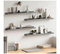 Wall Shelves MDF Grey 60x9x3cm Floating Display Shelves Pack 4 Durable 60cm Pack