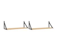 vidaXL Wall Shelves with Shelf 2 pcs Artisan Oak 80 x 25 x 25.5 cm