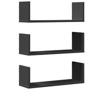 Wall Shelves Wall Storage Shelf Floating Shelf 3 pcs Engineered Wood vidaXL