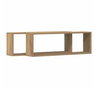vidaXL Wall Shelves 2 pcs Artisian Oak 80 x 15 x 26 cm Engineered Wood