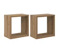 vidaXL Wall Shelves Wall-Mounted 2 pcs Artisian Oak 80 x 15 x 26 cm