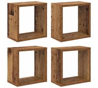 vidaXL Wall Shelves 4 pcs Old Wood 80 x 15 x 26 cm Engineered Wood