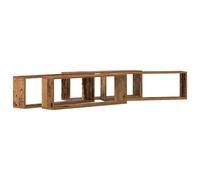 vidaXL Wall Shelves 4 pcs Old Wood 80 x 15 x 26 cm Engineered Wood