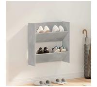 Wall Shoe Cabinet Shoe Rack Hall Shoe Storage Cupboard Engineered Wood vidaXL