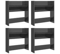 Wall Shoe Cabinet Shoe Rack Hall Shoe Storage Cupboard Engineered Wood vidaXL