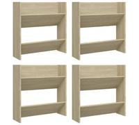 Wall Shoe Cabinet Shoe Rack Hall Shoe Storage Cupboard Engineered Wood vidaXL