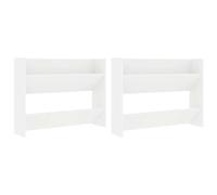 Wall Shoe Cabinet Shoe Rack Hall Shoe Storage Cupboard Engineered Wood vidaXL