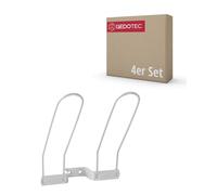 Wall Shoe Rack, Wardrobe Shoe Rack for Screwing to the Cupboard, Hallway, Hallway & Wardrobe, Shoe Holder for 1 Pair of Shoes, Width: 130 mm, Pack of 4, Silver Shoe Hanger for Wall Mounting
