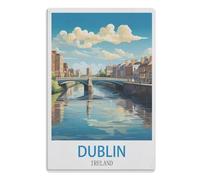 Wall Sign Decor Metal Tin Signs Vintage Retro Wall Signage Hanging Sign Art Collection for Bar Pub Gastropub Bistro CafeDublin Ireland15x30cm(6x12 Zoll)A676