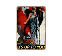 Wall Sign It'S Up To You Vintage Classic British Ww2 Propaganda Metal Poster Retro Metal Sign Poster For Gift, Bathroom, Kitchen, 20X30cm