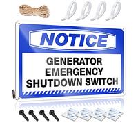 Wall Signs Notice Generator Emergency Shutdown Switch Tin Sign Funny Sarcastic Metal Tin Sign Bathroom Signs For(30X40CM)