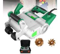 Wall Slotting Electric Wall Chaser 25mm 35mm One-Pass Grooving Dust-Free Cutting for Cement Sand Brick with Carry Box