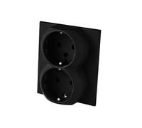 Wall Socket 2 Gang Schuko Module White 250V 16A No Frame Free Combination with Various Designs