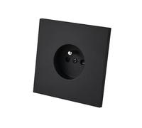 Wall Socket 2 Gang Schuko Socket 2P with Lock Black 250V 16A Frameless Free Combination with Various Designs