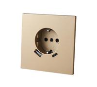 Wall Socket Double Computer Module High Configuration Black Frameless Free Combination with Various Designs